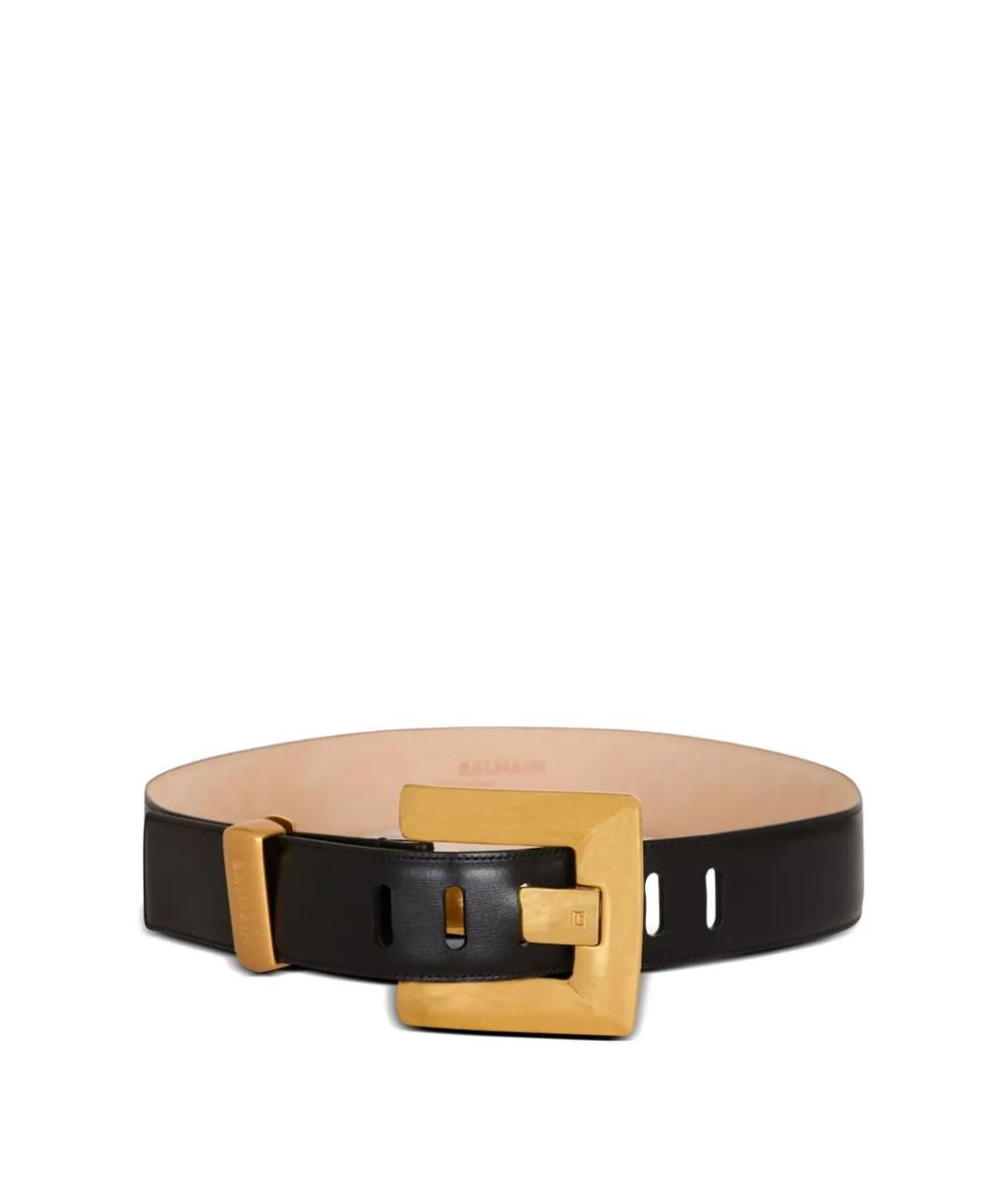 BALMAIN Черный кожаный ремень, фото 1