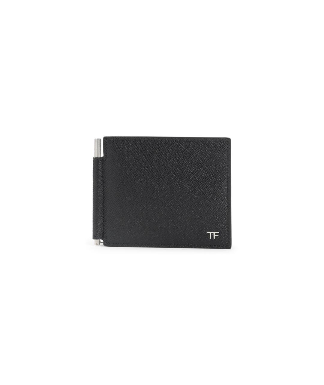 TOM FORD Черный кожаный кошелек, фото 1