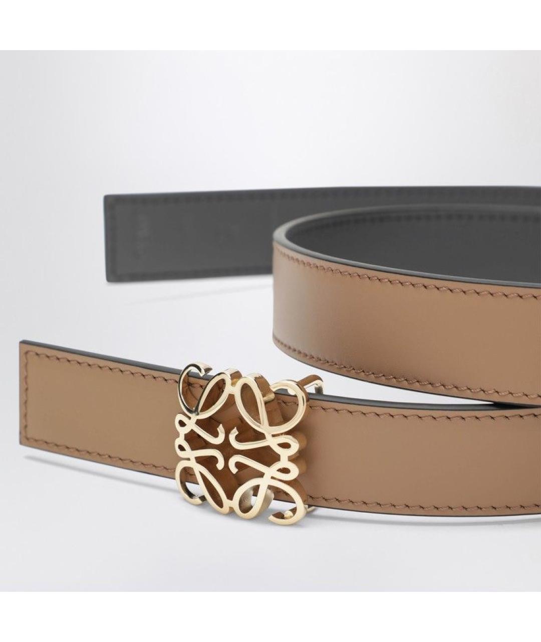 LOEWE Коричневый кожаный ремень, фото 2