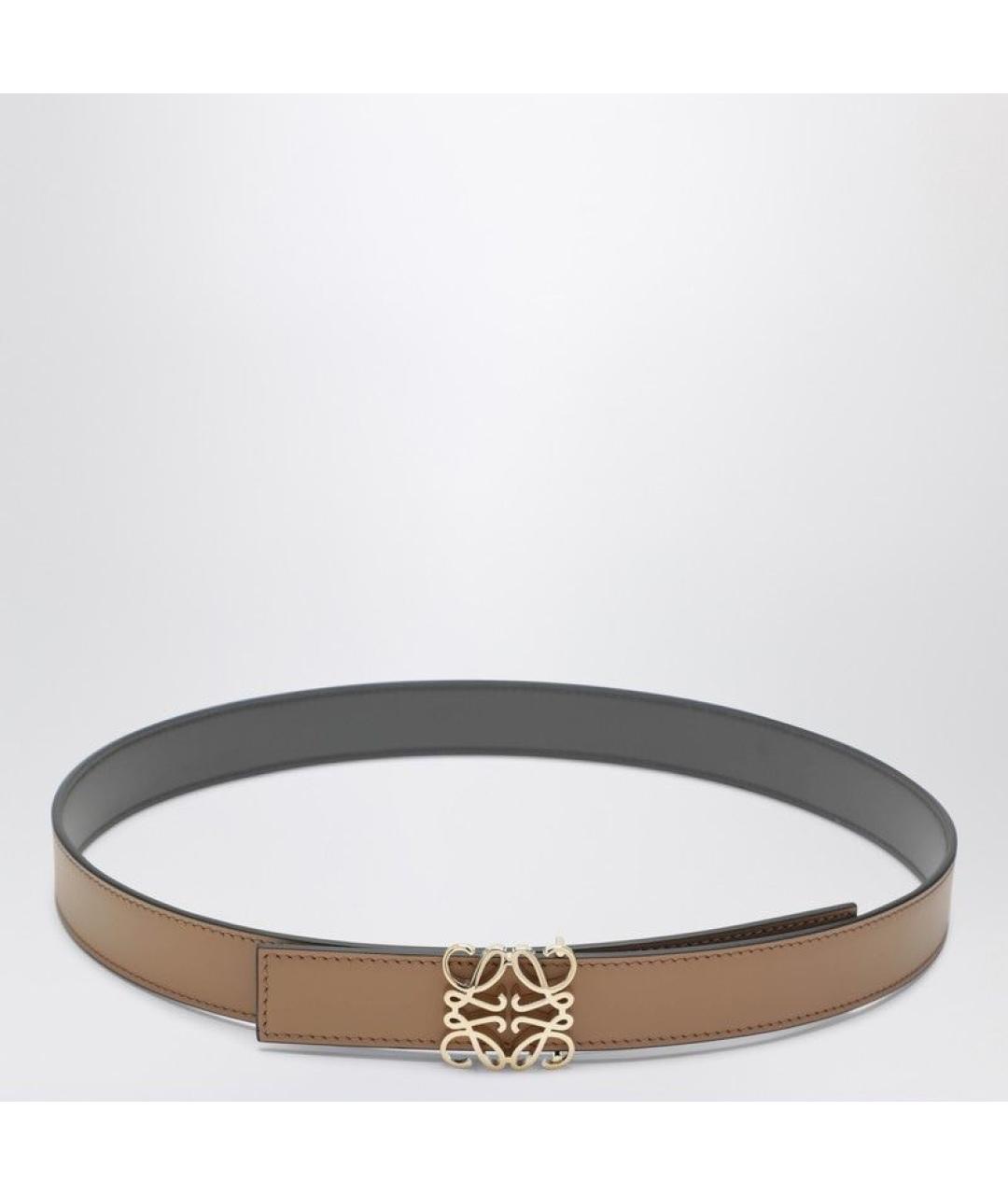 LOEWE Коричневый кожаный ремень, фото 3