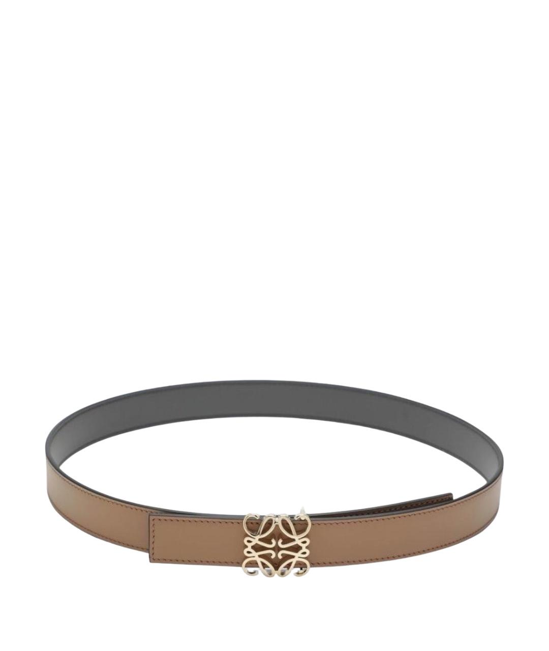LOEWE Коричневый кожаный ремень, фото 1