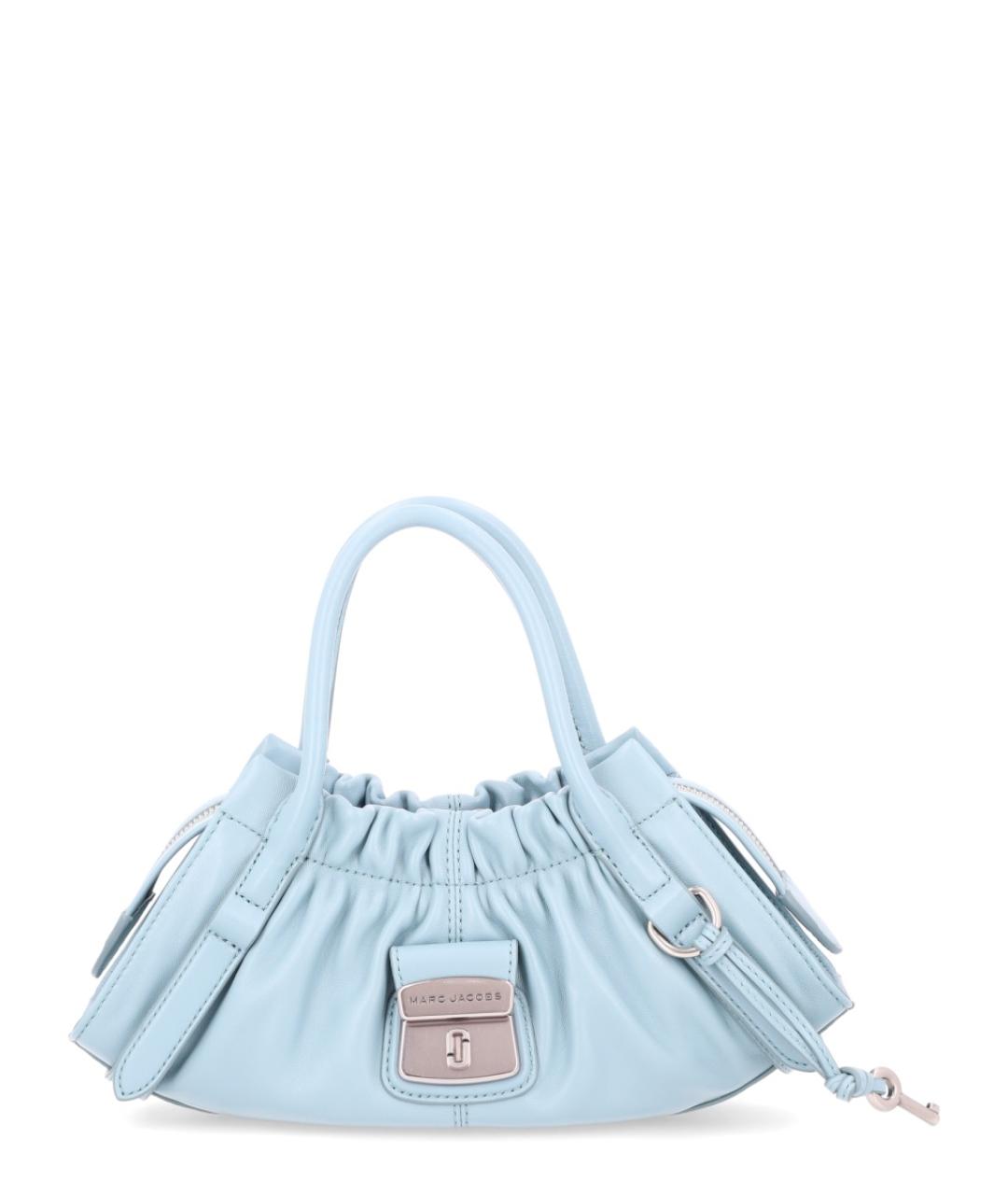 MARC JACOBS Голубая кожаная сумка с короткими ручками, фото 1