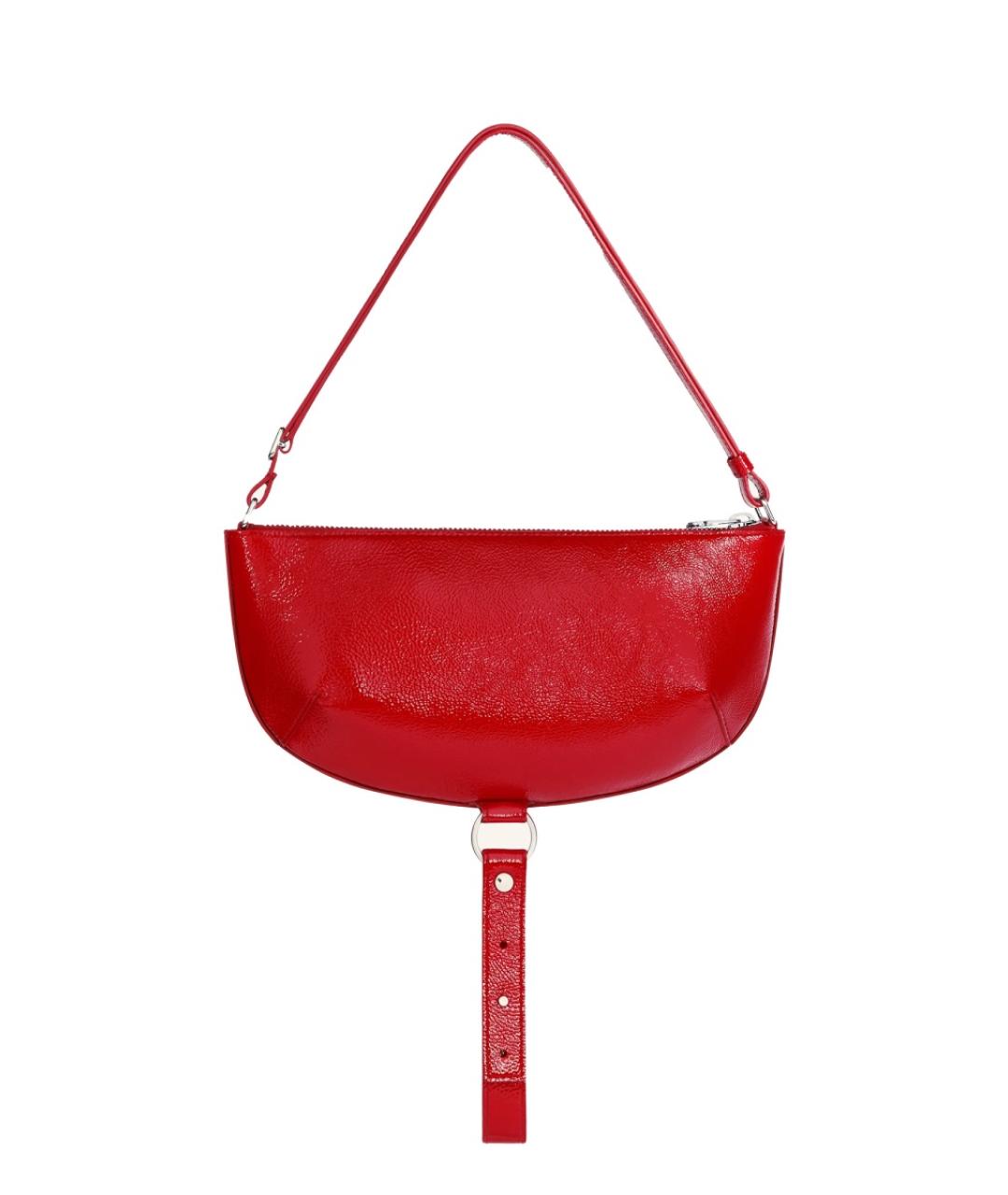 COURREGES Красная кожаная сумка с короткими ручками, фото 2