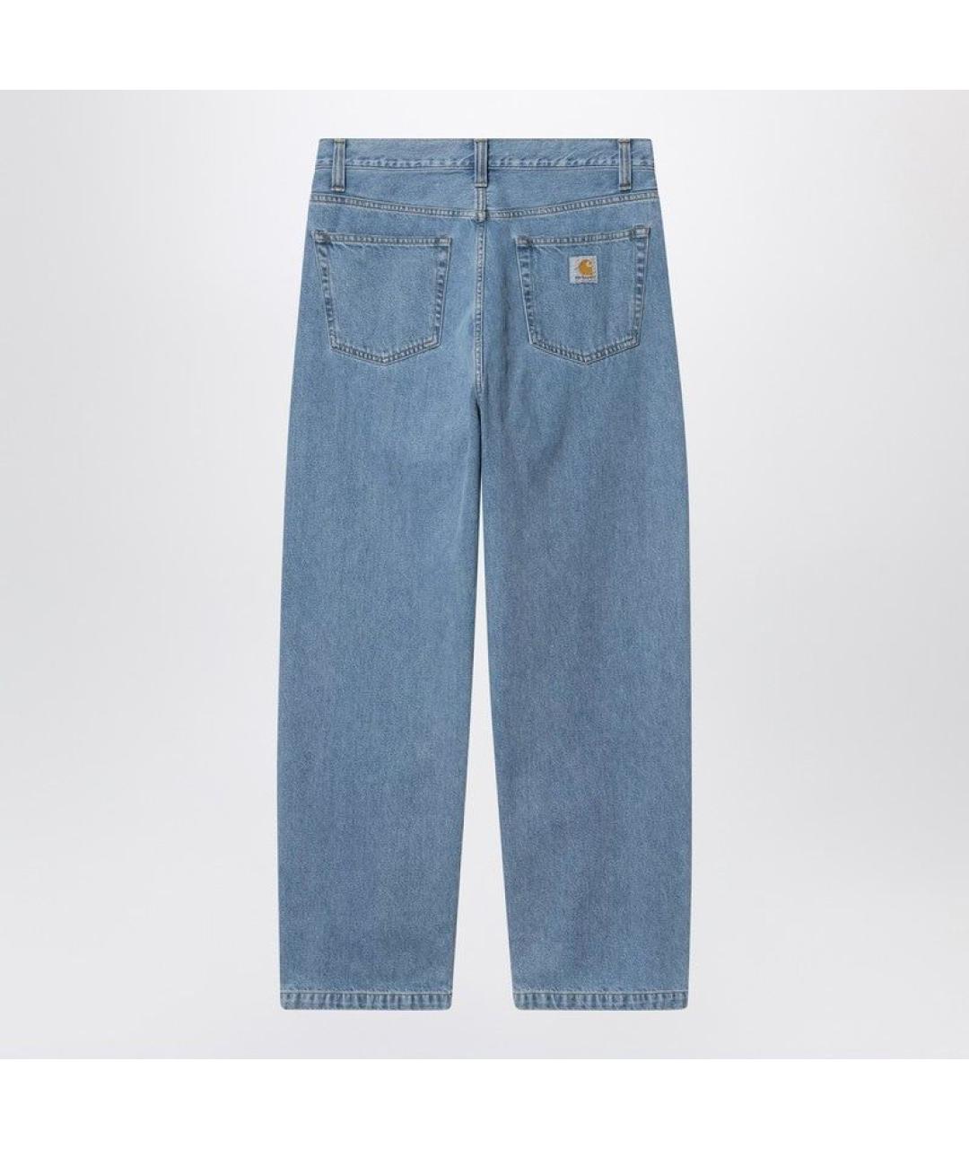 CARHARTT WIP Голубые хлопковые прямые джинсы, фото 2