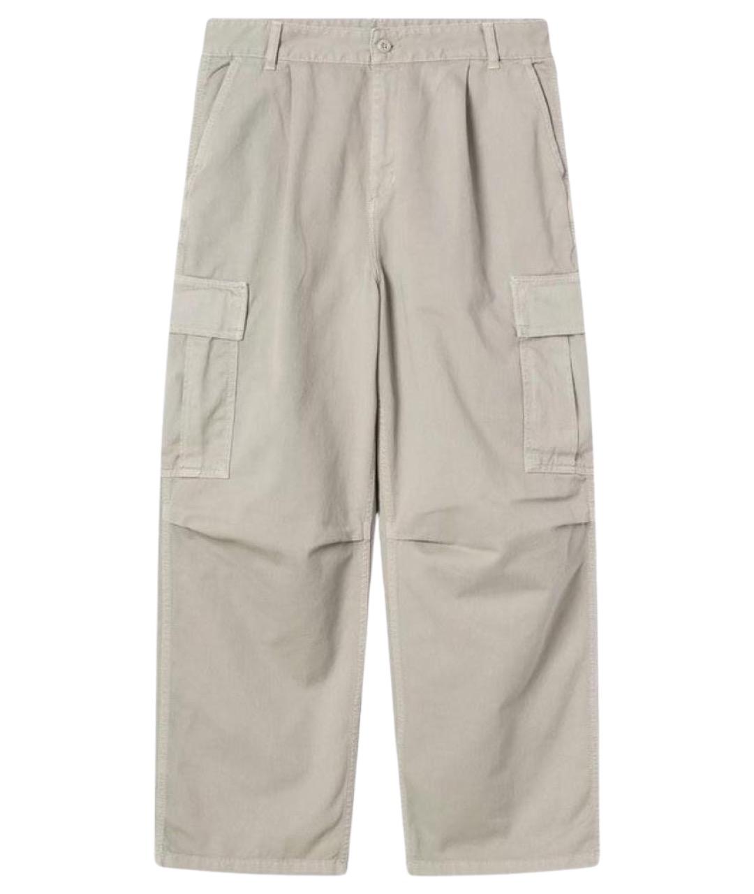 CARHARTT WIP Серые хлопковые повседневные брюки, фото 1