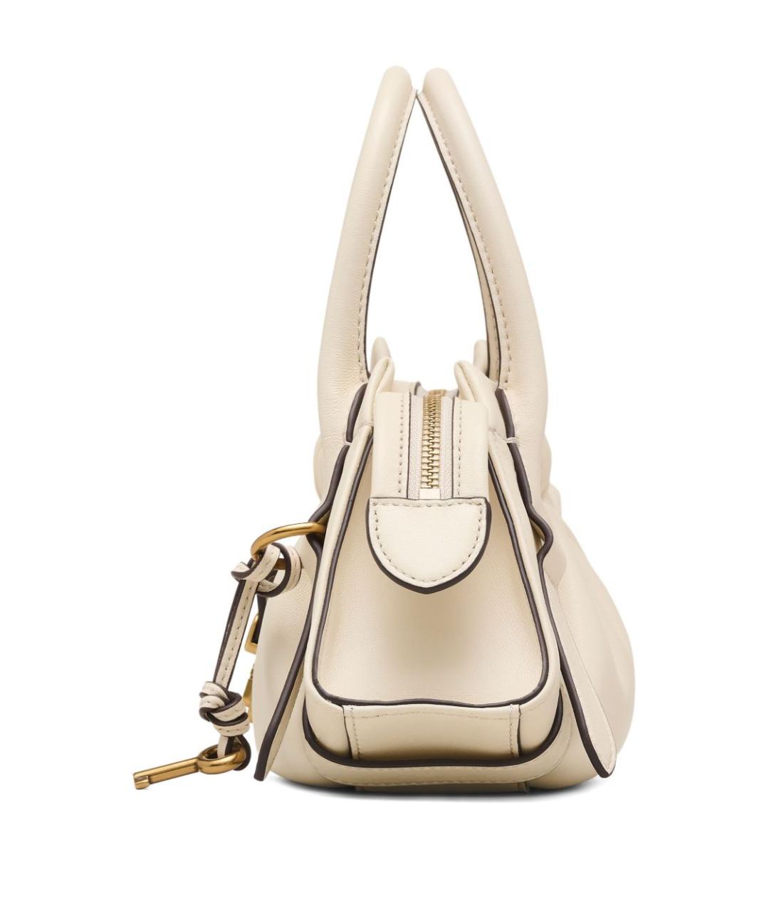 MARC JACOBS Белая кожаная сумка с короткими ручками, фото 2