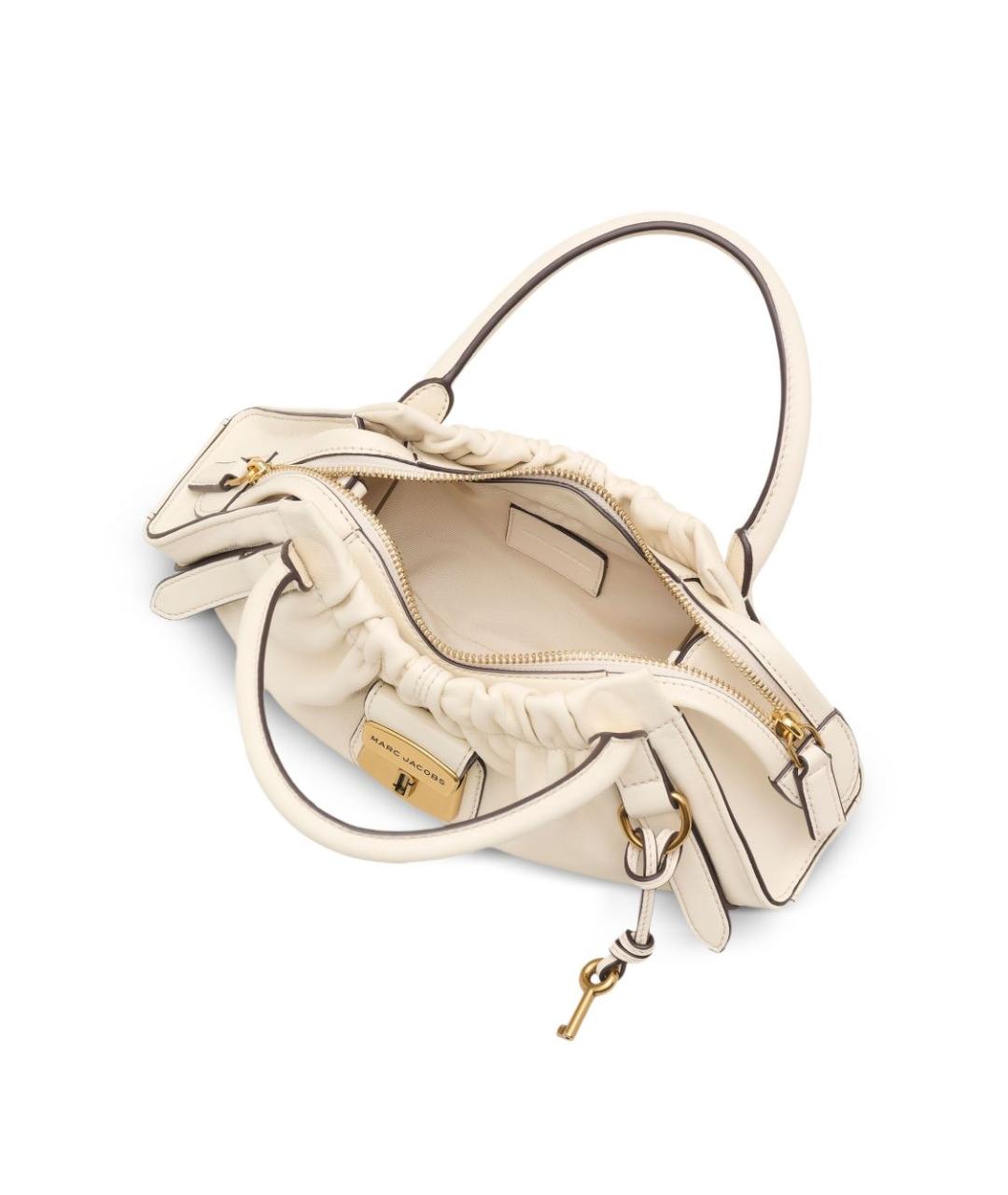 MARC JACOBS Белая кожаная сумка с короткими ручками, фото 4