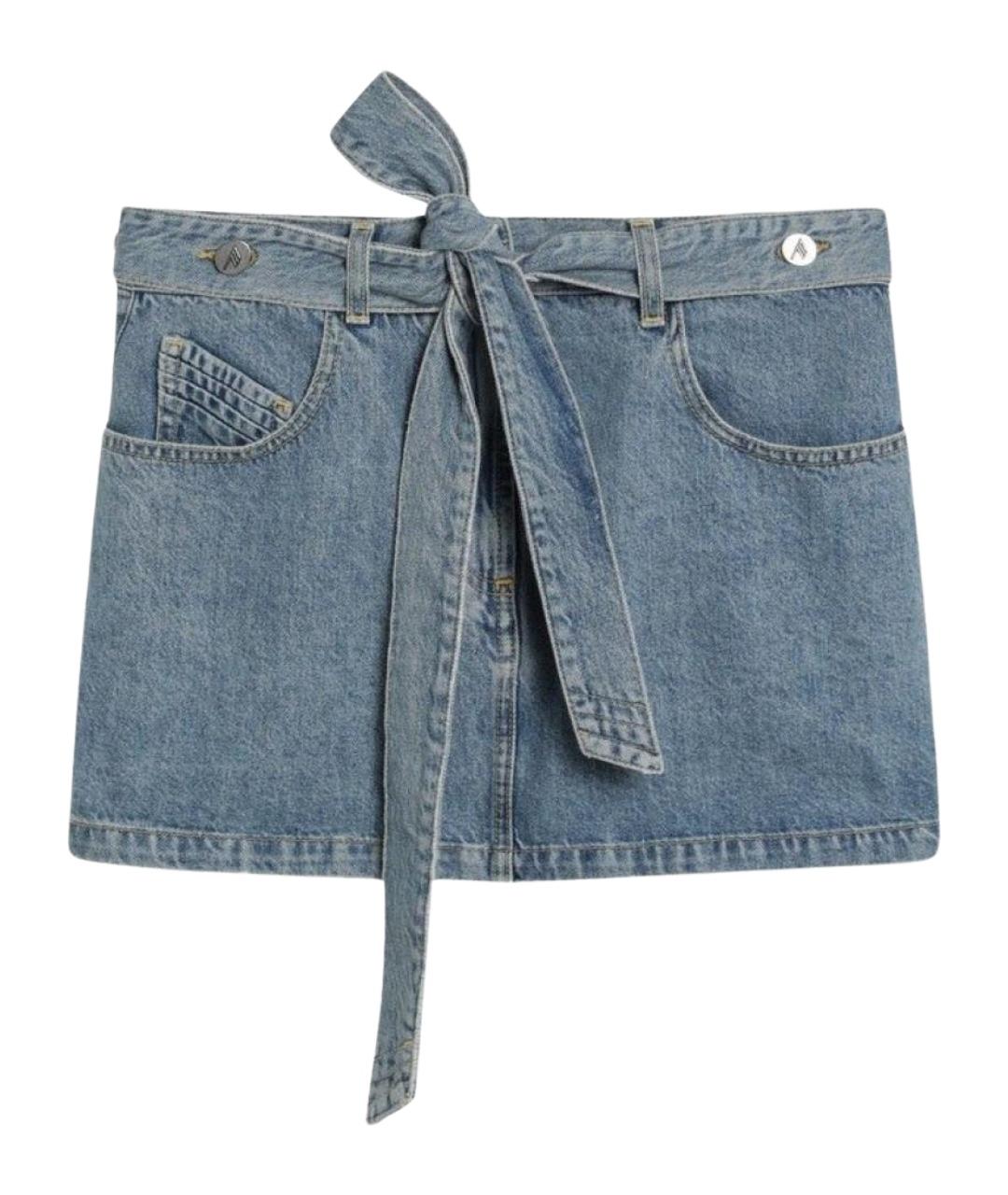 THE ATTICO Синяя деним юбка мини, фото 1