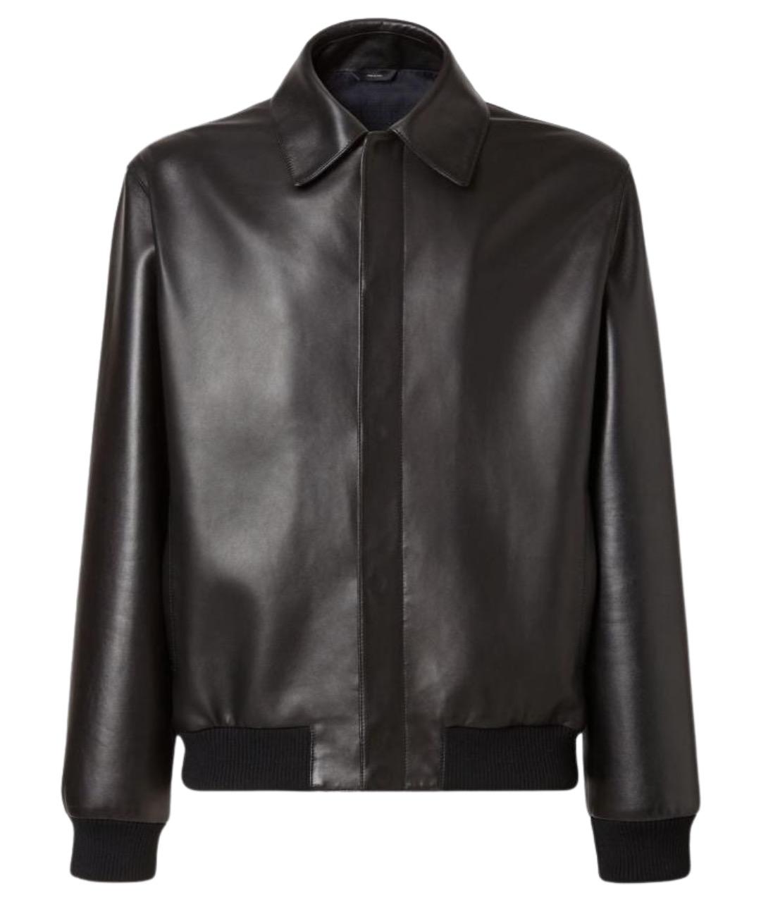 FENDI Черная кожаная куртка, фото 1