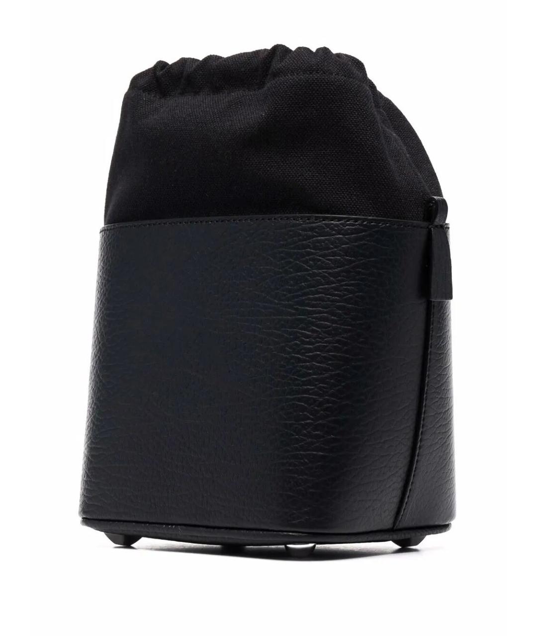 MAISON MARGIELA Черная кожаная сумка с короткими ручками, фото 4