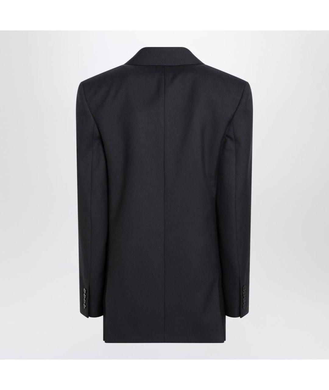 SAINT LAURENT Темно-синий шерстяной жакет/пиджак, фото 2
