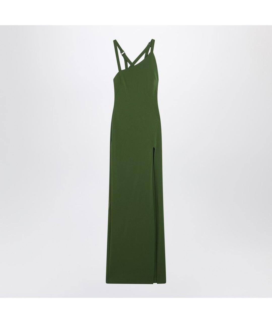 THE ATTICO Зеленые вискозное повседневное платье, фото 3