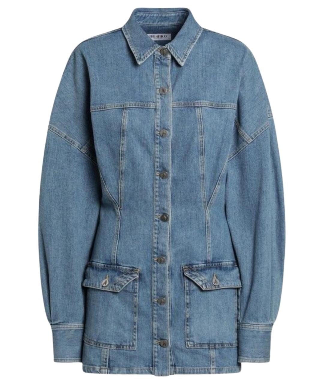 THE ATTICO Синее хлопковое повседневное платье, фото 1