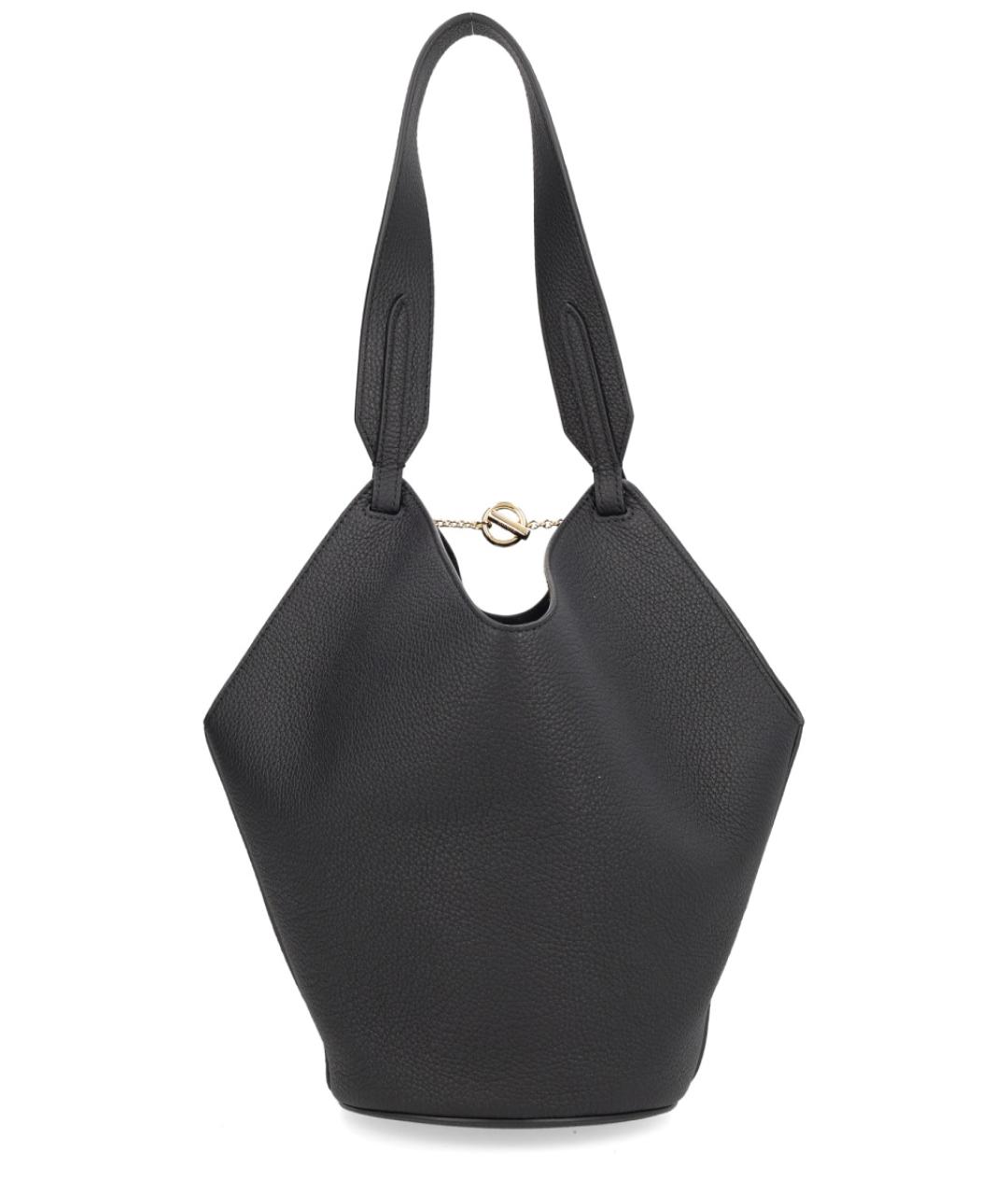 KHAITE Черная кожаная сумка через плечо, фото 2