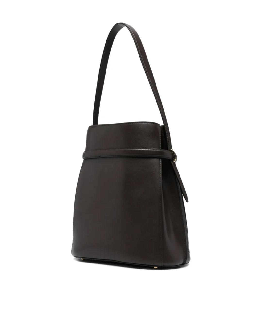 TOTEME Коричневая кожаная сумка через плечо, фото 3