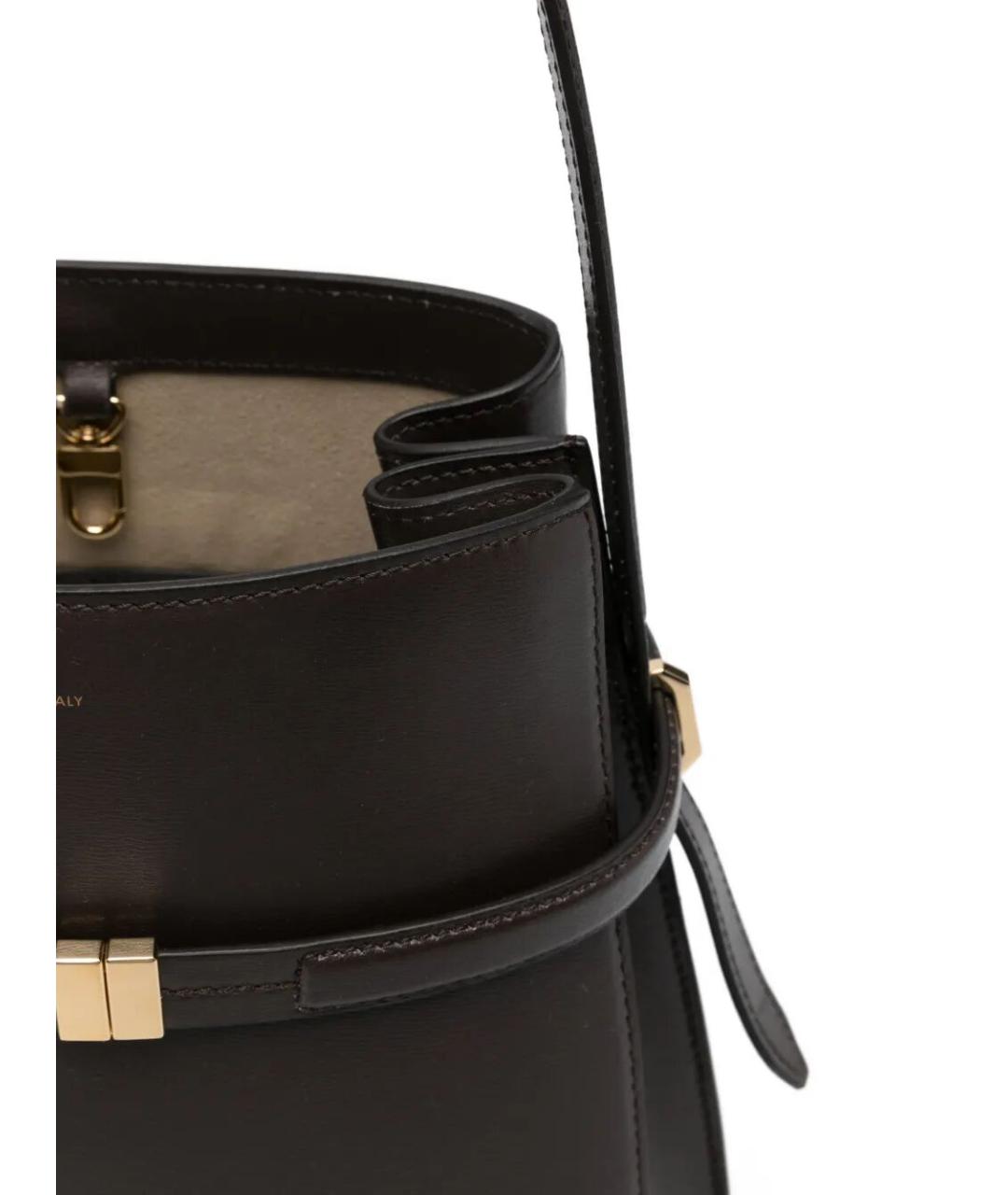 TOTEME Коричневая кожаная сумка через плечо, фото 5