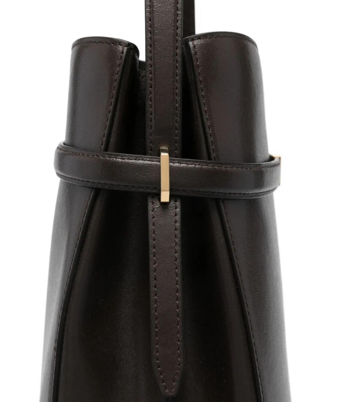 TOTEME Коричневая кожаная сумка через плечо, фото 4