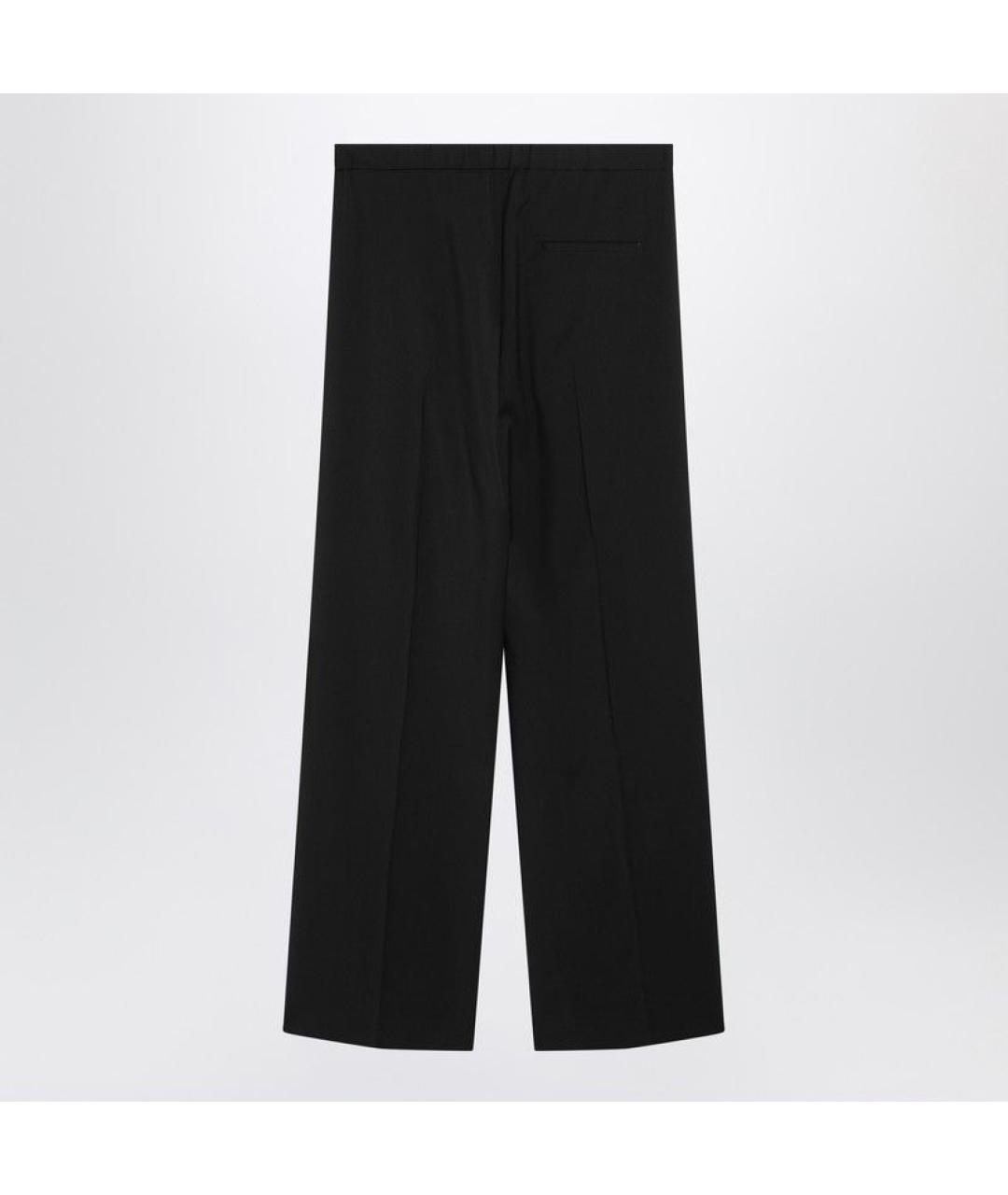 LOEWE Черные шерстяные прямые брюки, фото 2