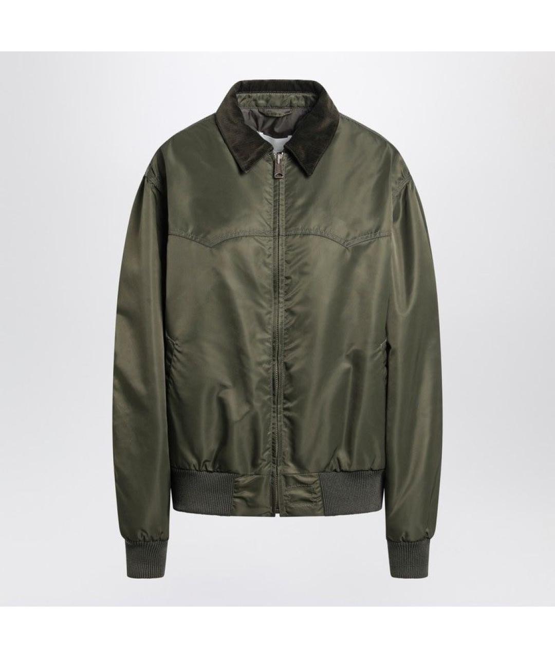 MAISON MARGIELA Зеленая полиэстеровая куртка, фото 3