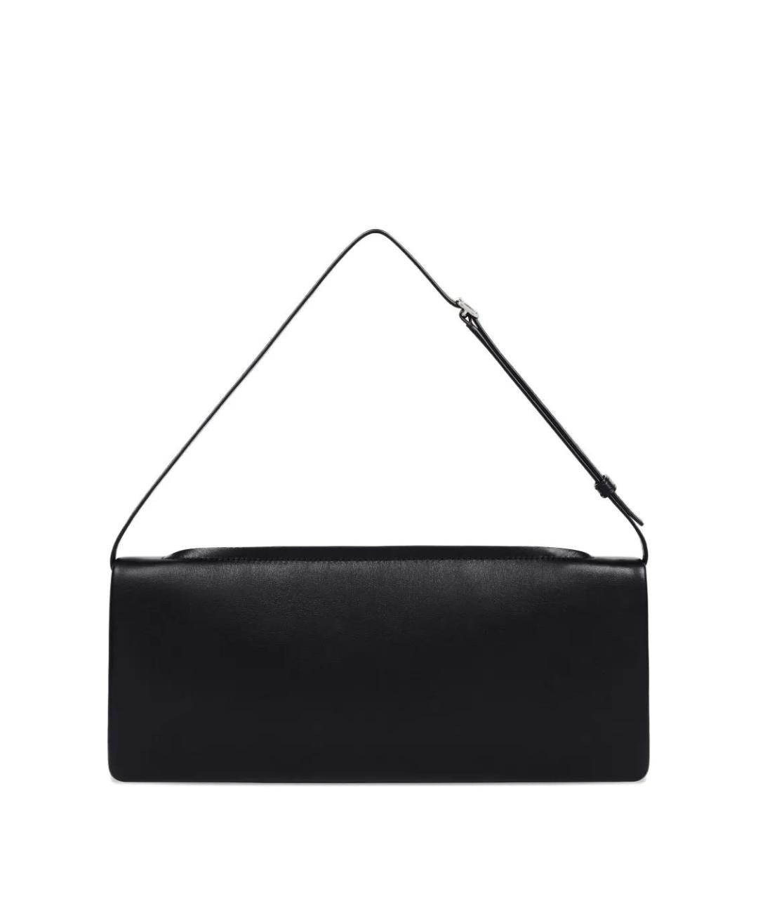 COURREGES Черная кожаная сумка с короткими ручками, фото 3