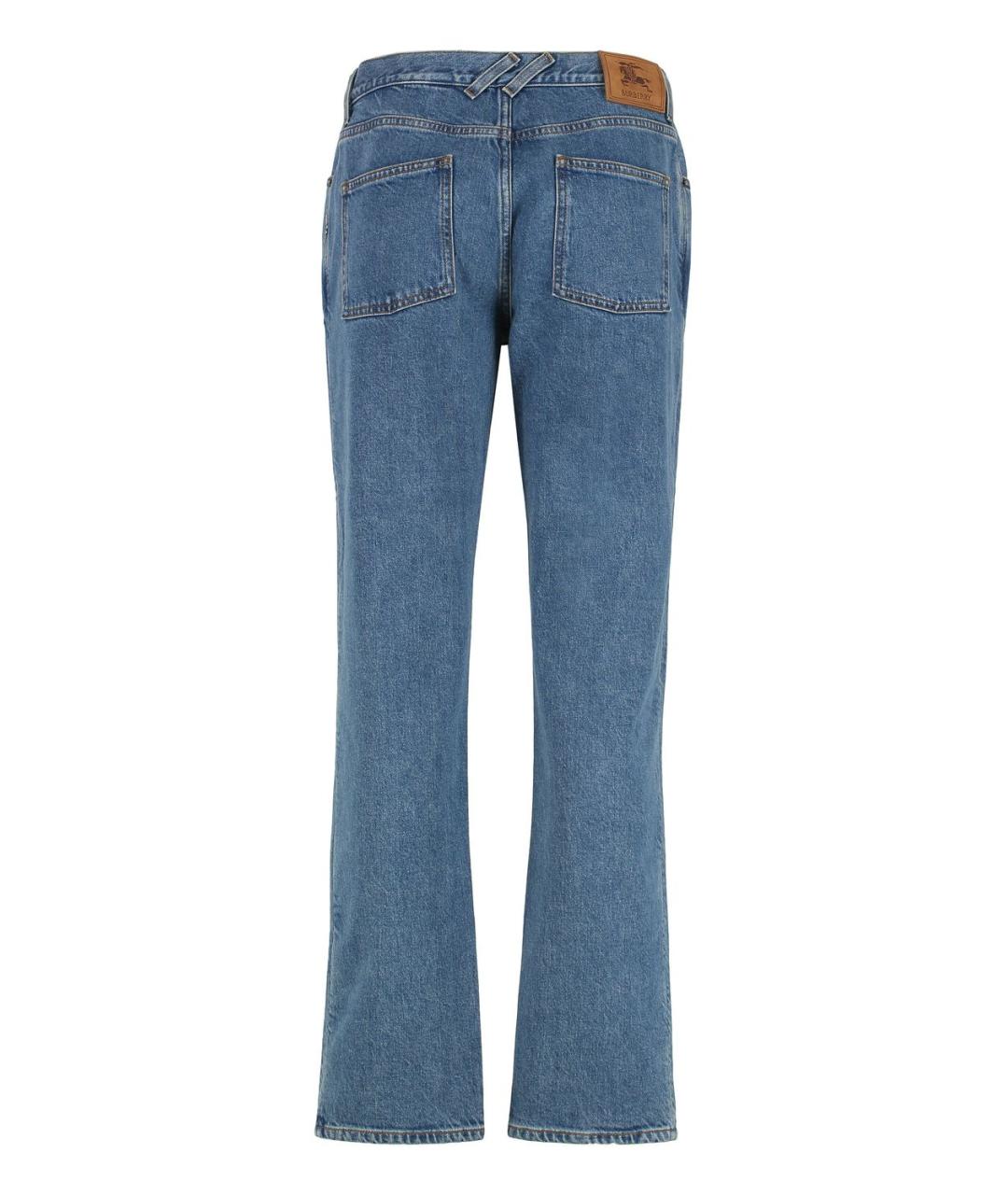 BURBERRY Синие хлопковые прямые джинсы, фото 2