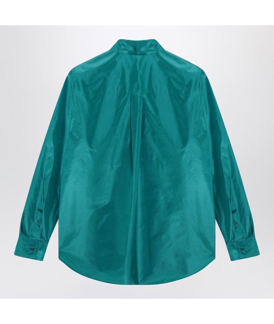 FENDI Бирюзовая шелковая рубашка, фото 2