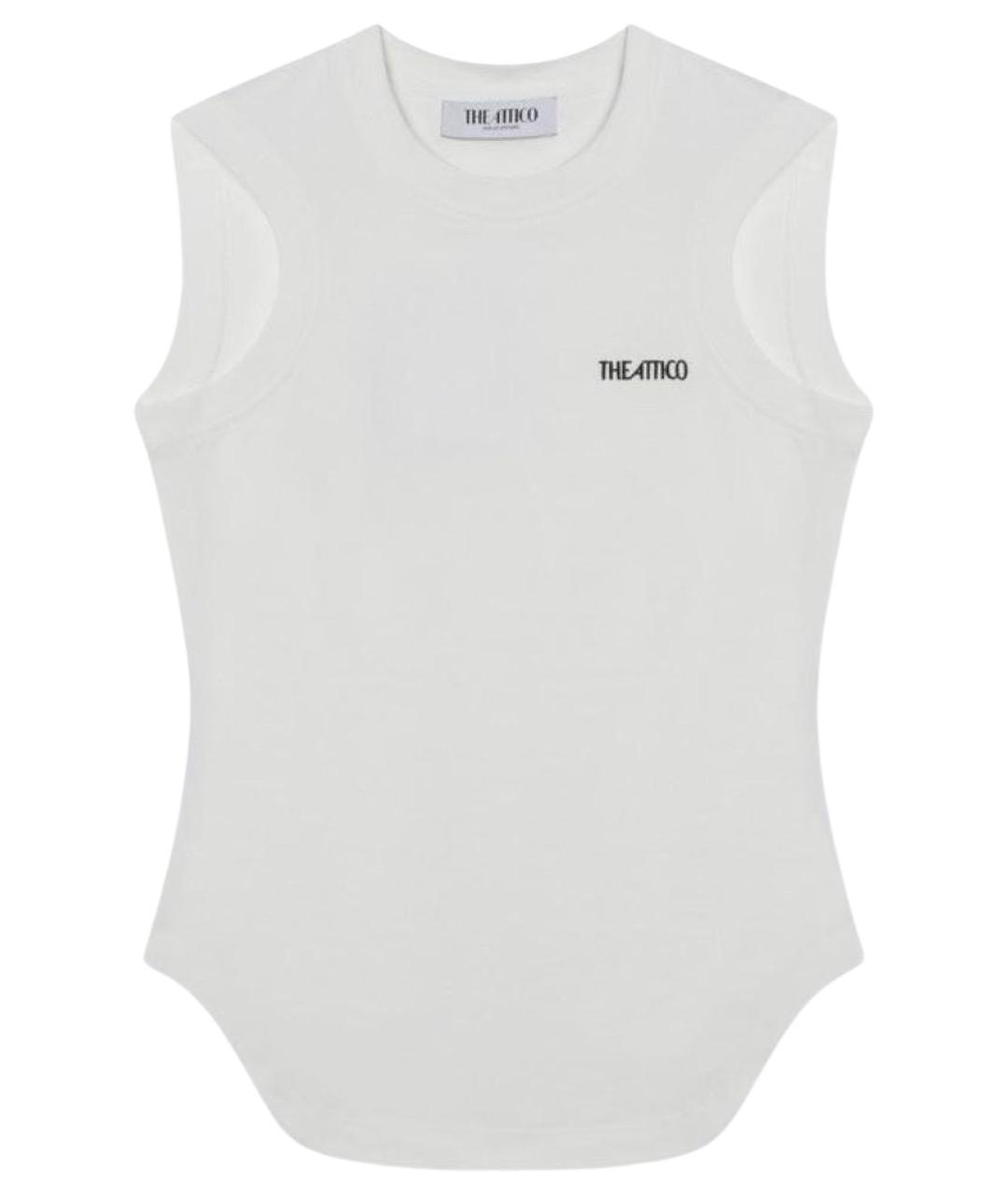 THE ATTICO Белая хлопковая майка, фото 1