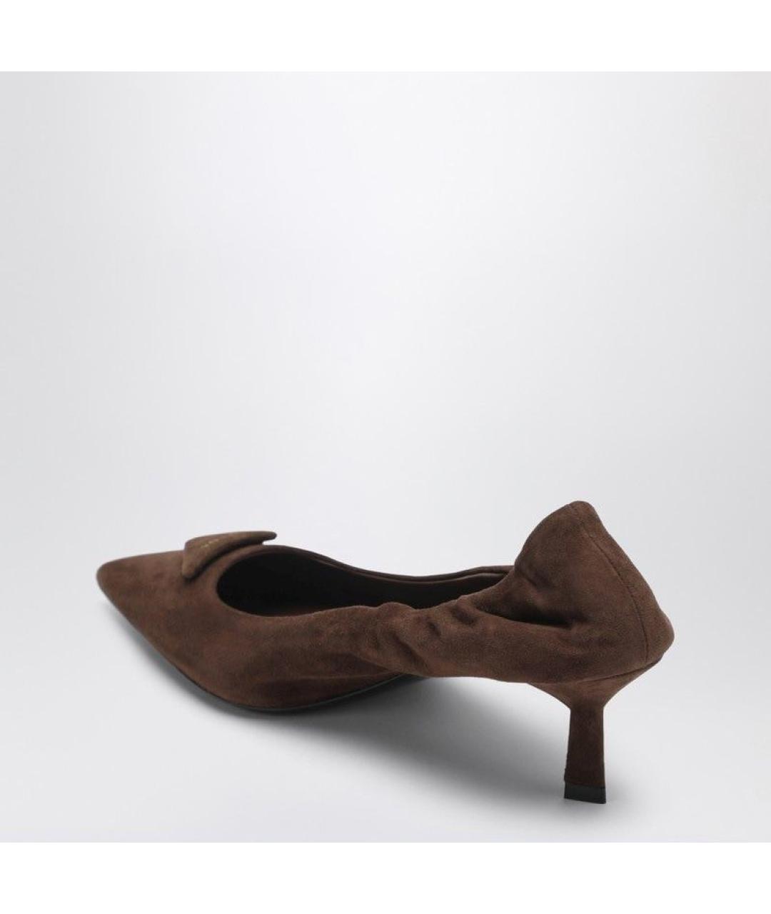 PRADA Коричневые замшевые туфли, фото 3