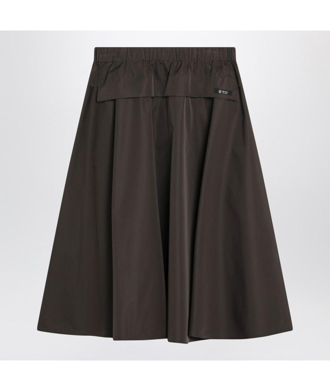PRADA Зеленая полиэстеровая юбка миди, фото 2