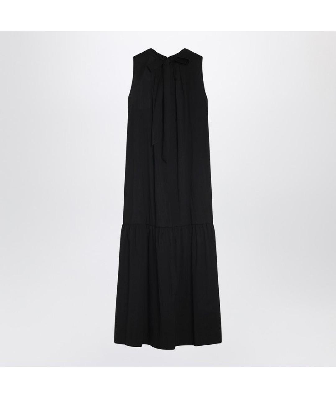 WEEKEND MAX MARA Черное хлопковое повседневное платье, фото 2