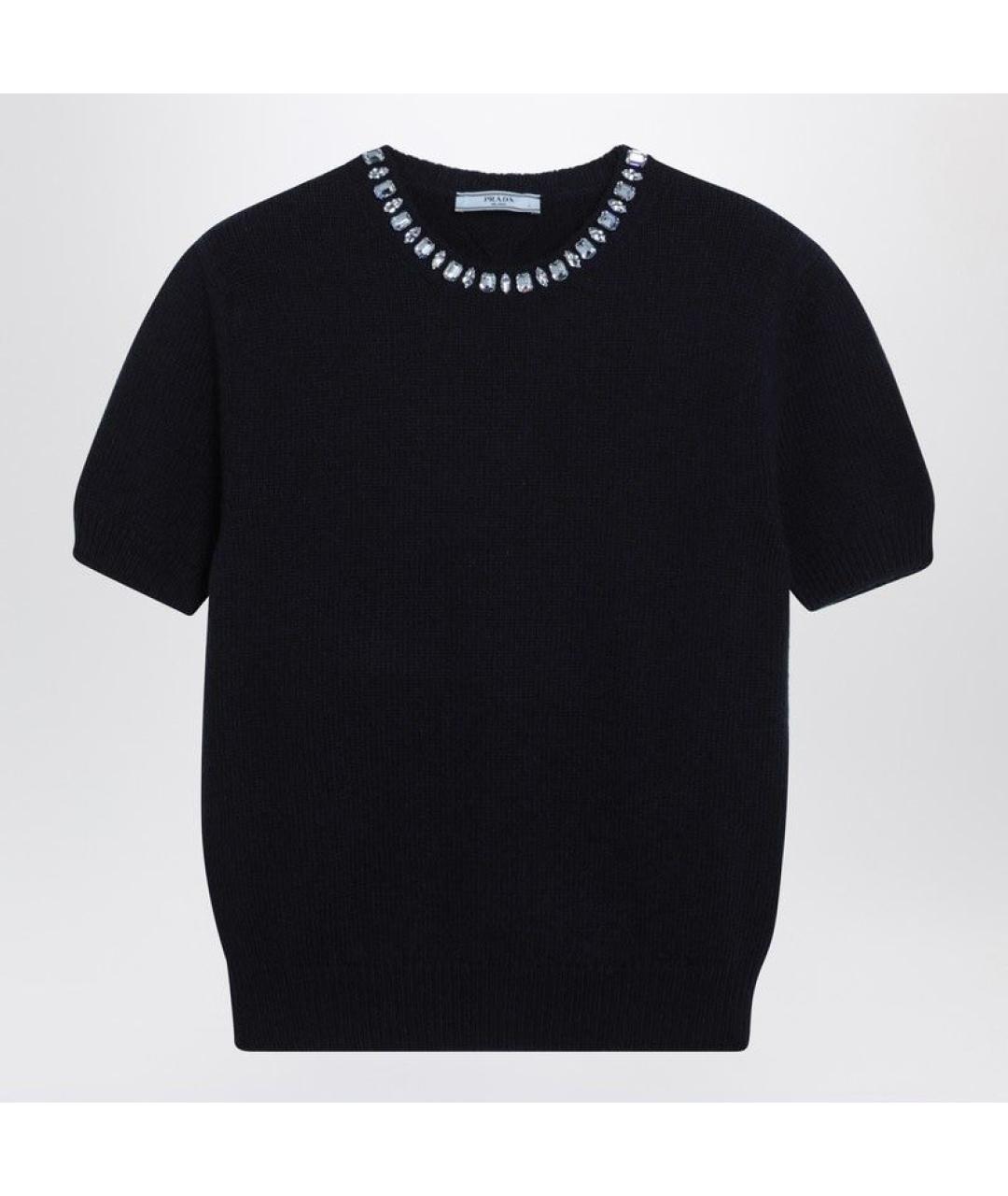 PRADA Синий шерстяной джемпер / свитер, фото 3