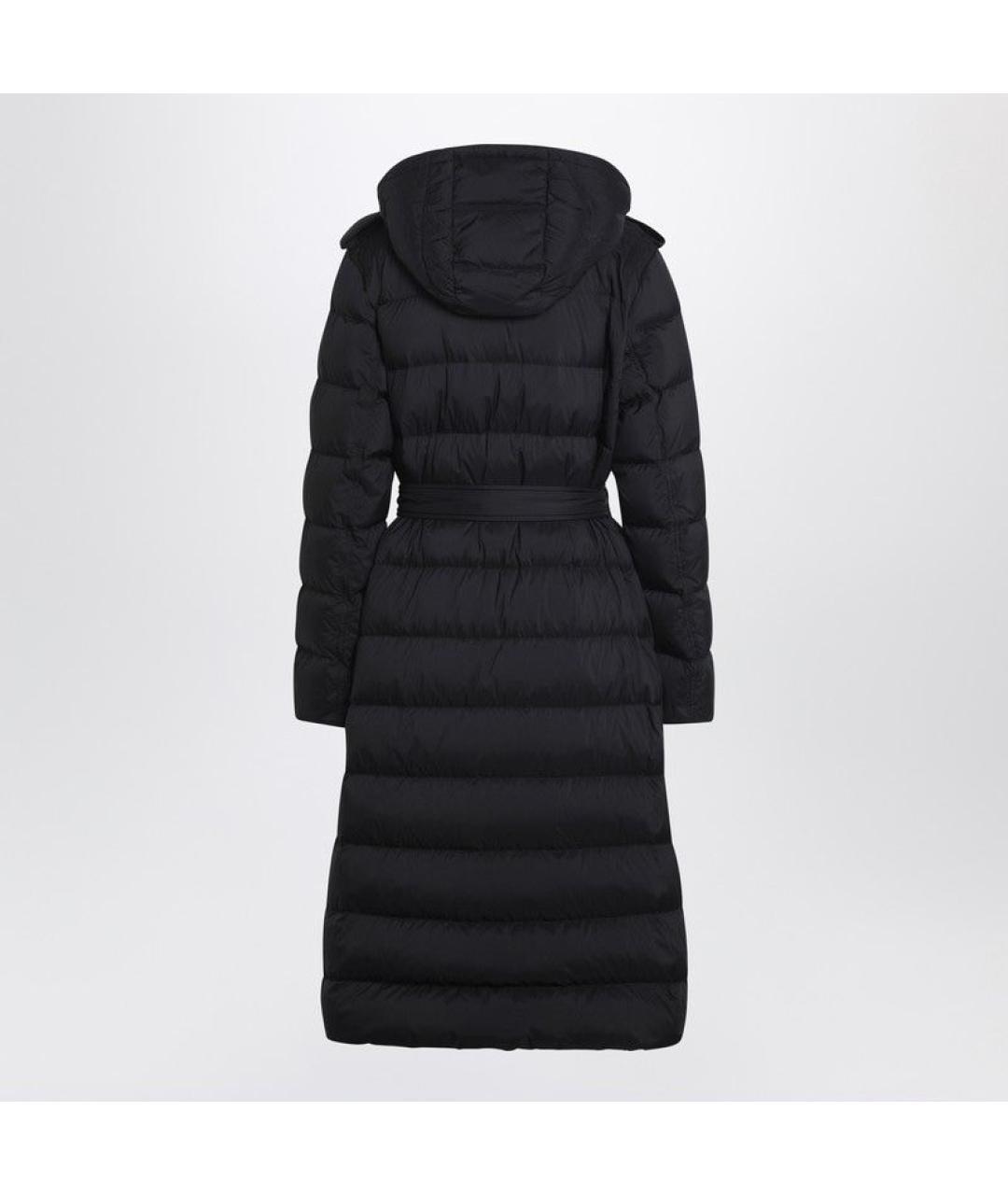 BURBERRY Черное полиэстеровое пальто, фото 2