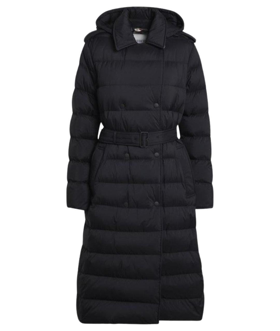 BURBERRY Черное полиэстеровое пальто, фото 1