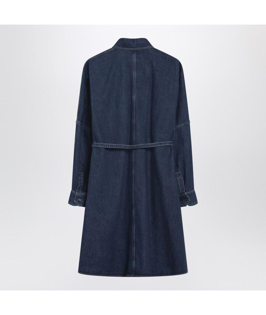 WEEKEND MAX MARA Синее хлопковое повседневное платье, фото 2