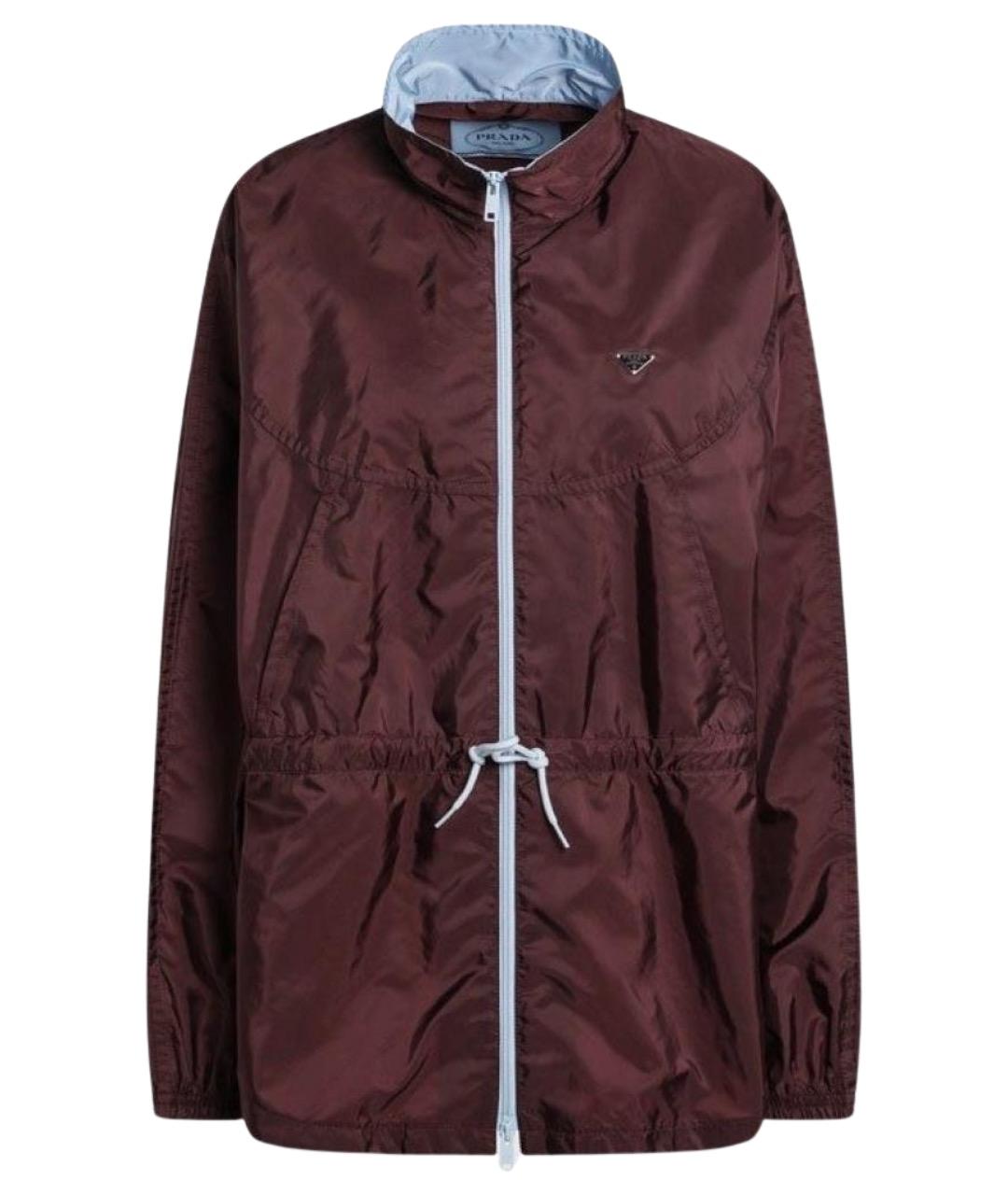PRADA Бордовая полиамидовая парка, фото 1