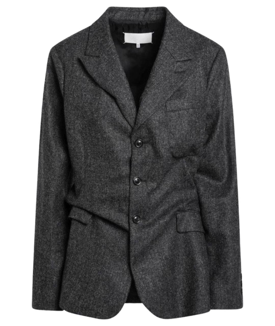 MAISON MARGIELA Серый шерстяной жакет/пиджак, фото 1
