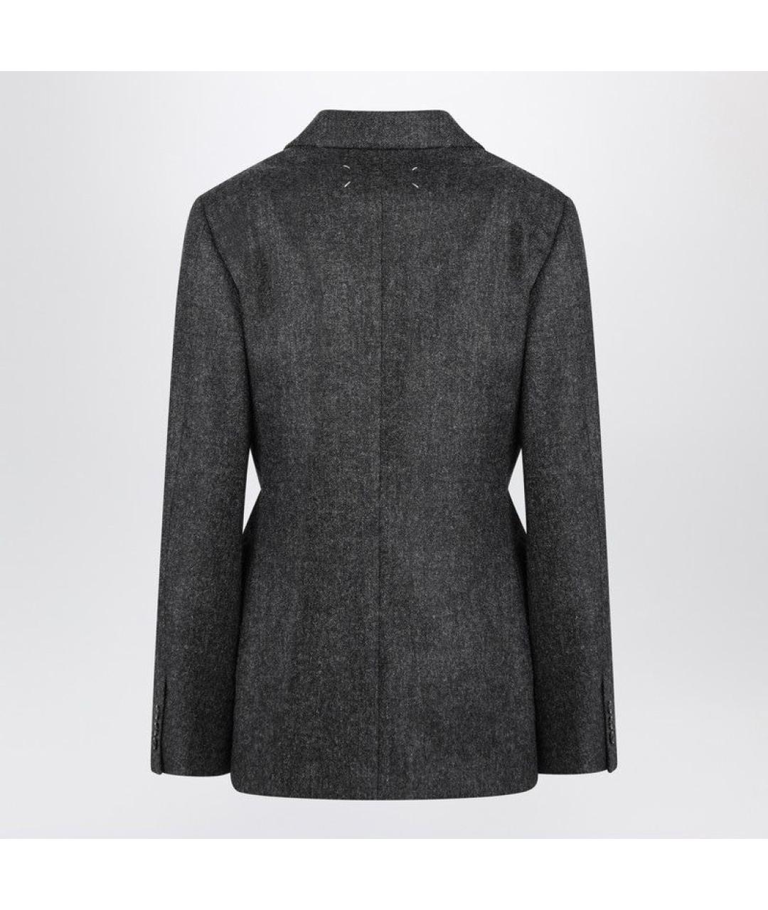 MAISON MARGIELA Серый шерстяной жакет/пиджак, фото 2