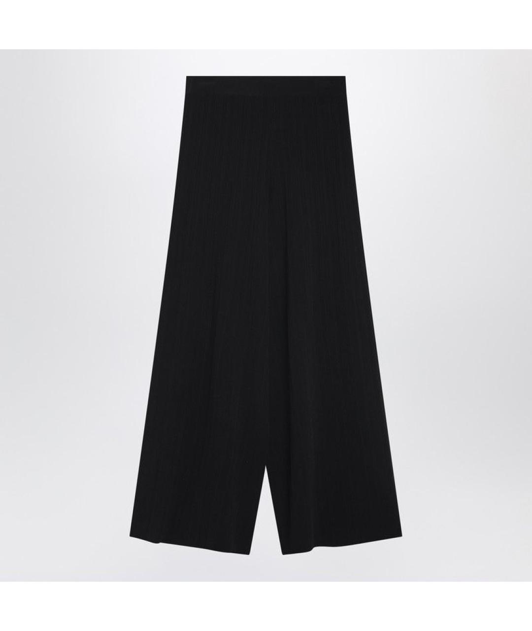 WEEKEND MAX MARA Черные вискозные брюки широкие, фото 2