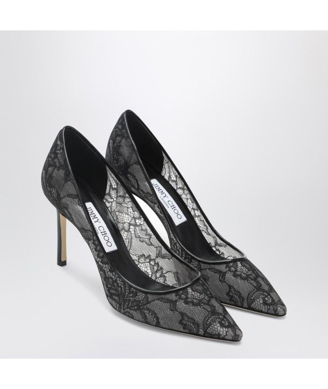 JIMMY CHOO Черные кожаные туфли, фото 2