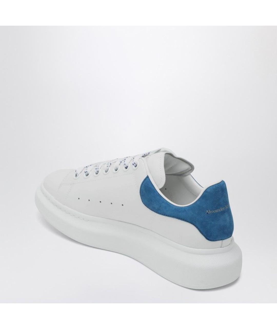 ALEXANDER MCQUEEN Белые кожаные низкие кроссовки / кеды, фото 3