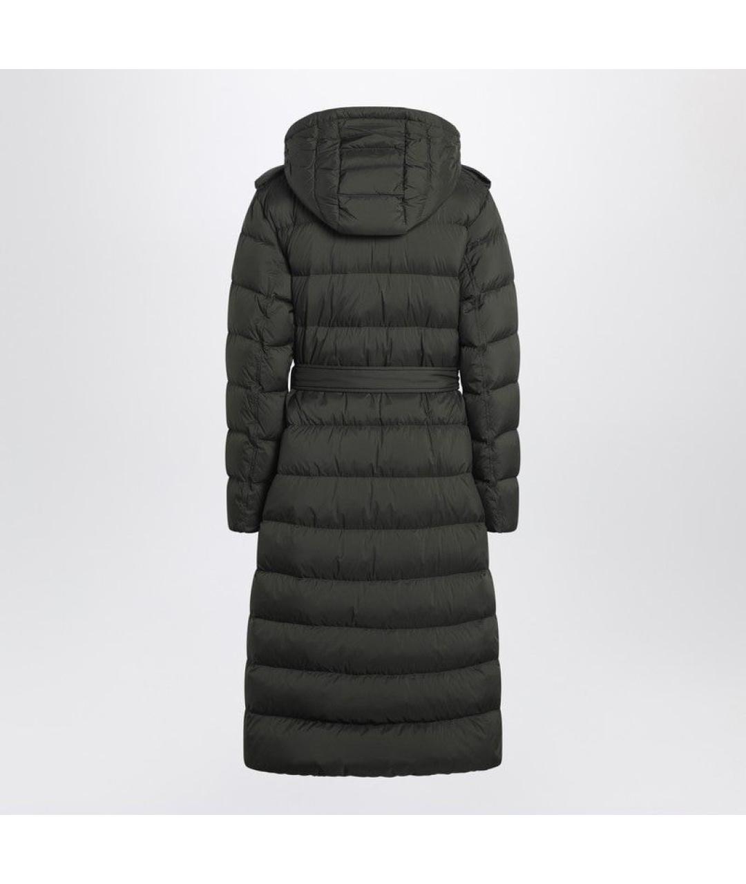 BURBERRY Зеленые полиэстеровое пальто, фото 2