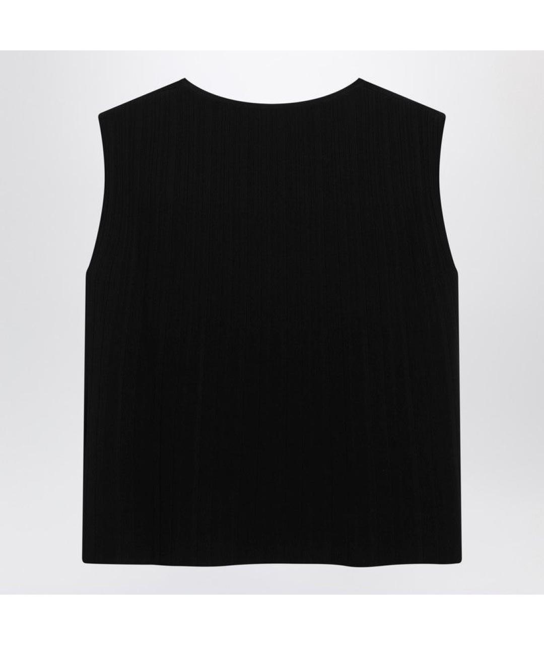 WEEKEND MAX MARA Черная полиэстеровая майка, фото 2