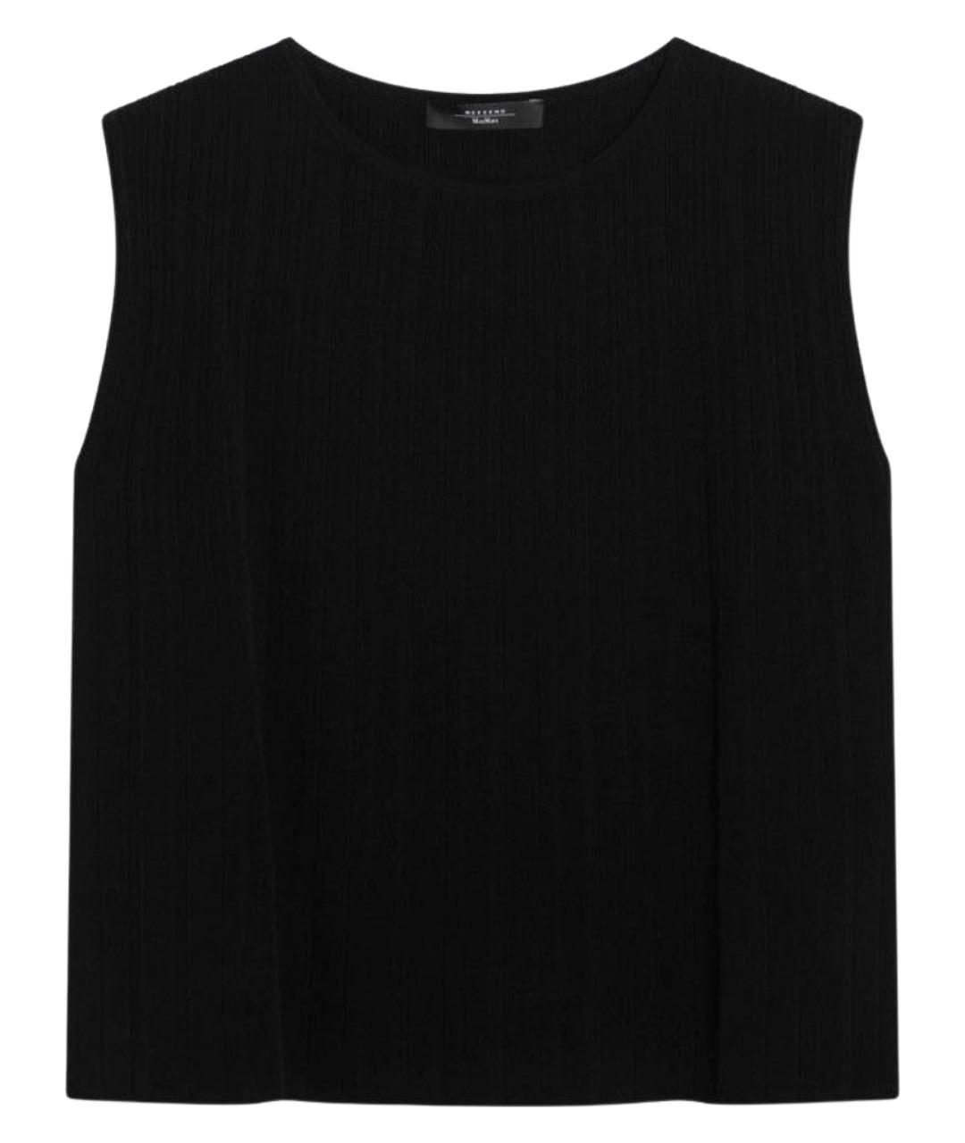 WEEKEND MAX MARA Черная полиэстеровая майка, фото 1