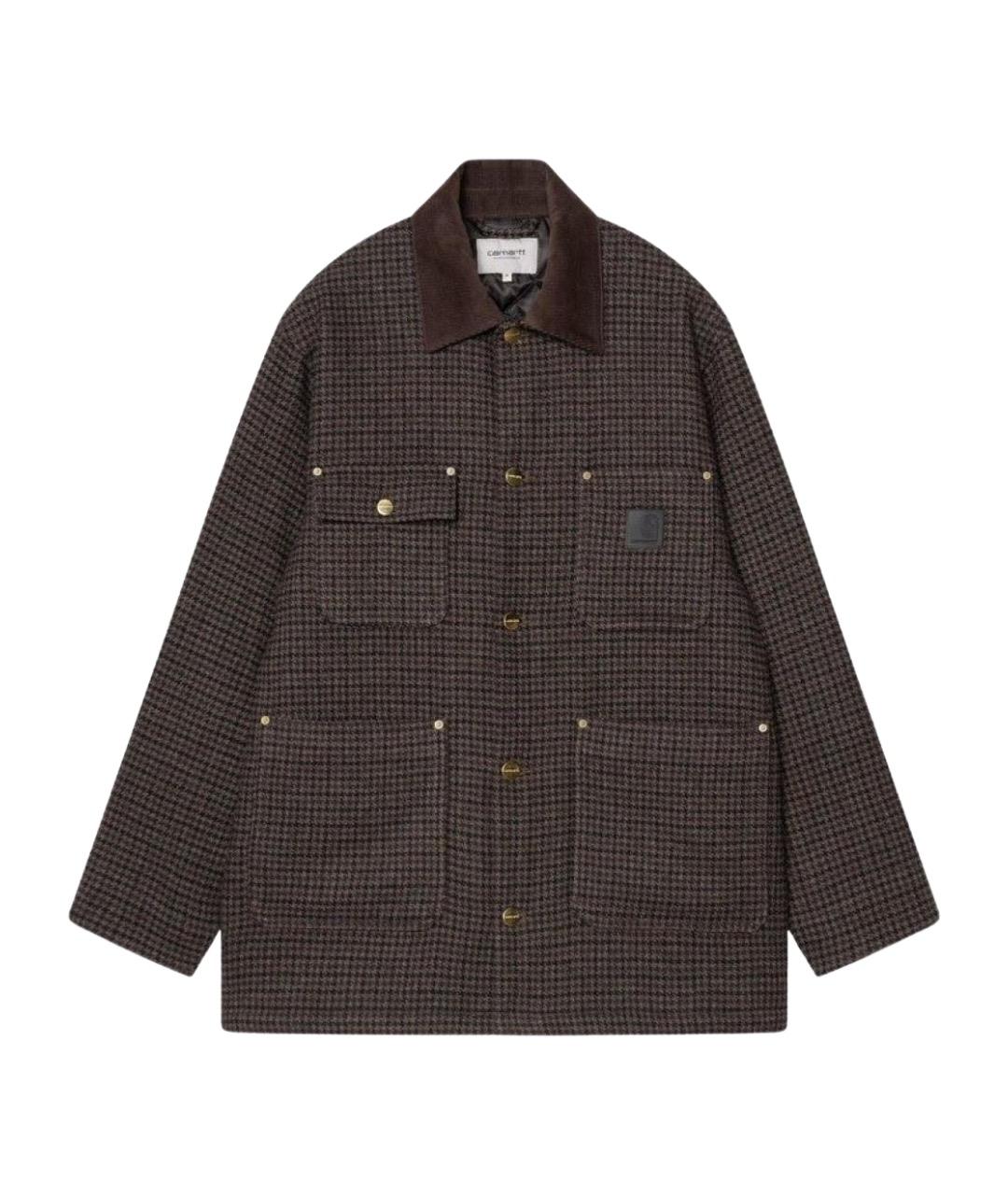 CARHARTT WIP Коричневое полиэстеровое пальто, фото 1