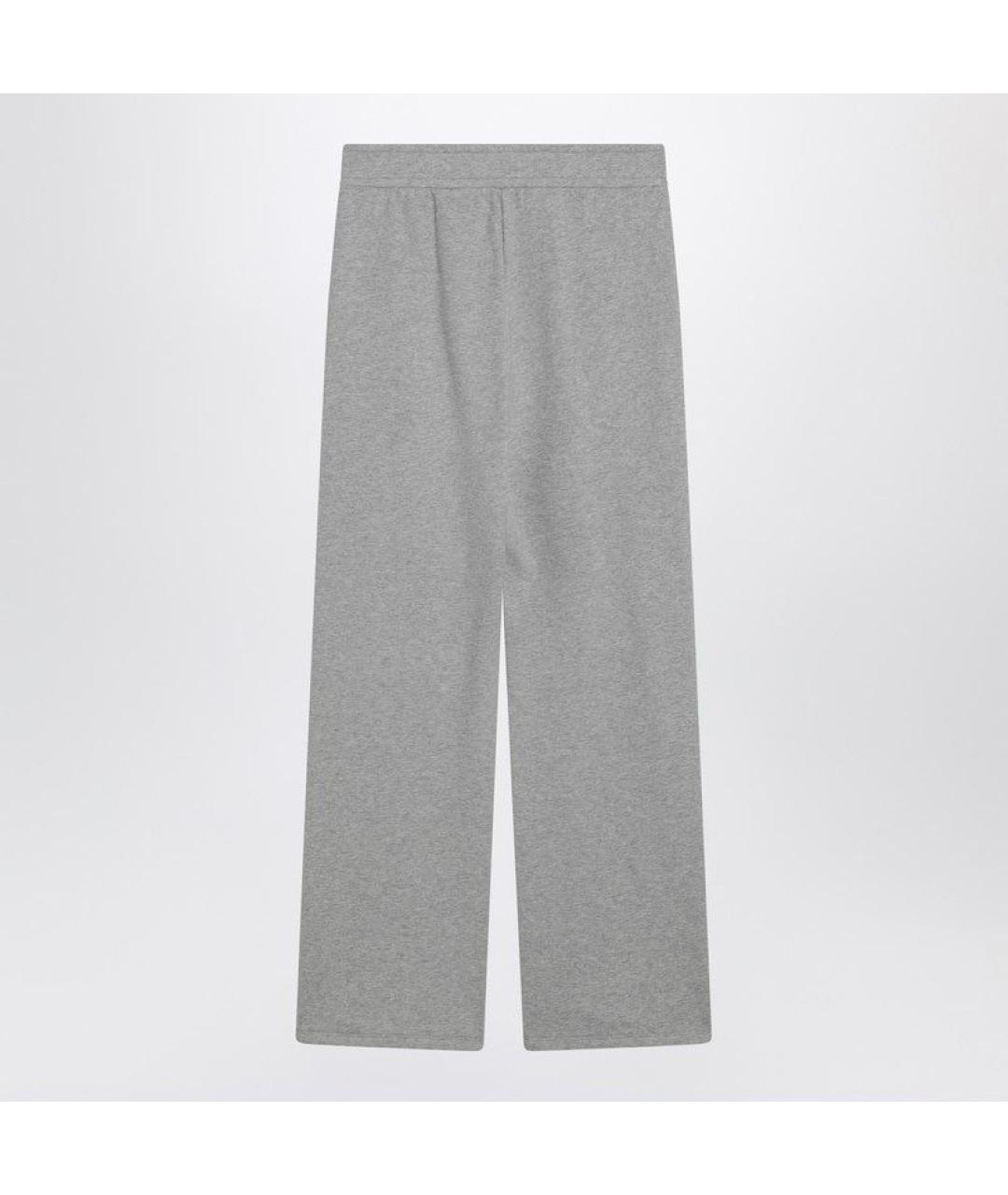 WEEKEND MAX MARA Серые хлопковые прямые брюки, фото 2