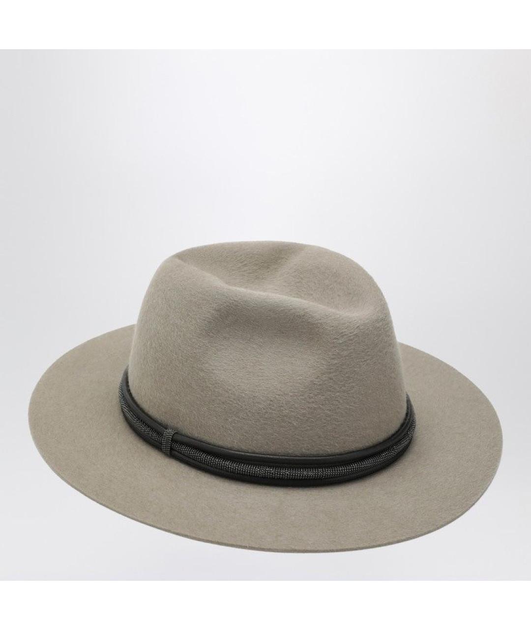 BRUNELLO CUCINELLI Бежевая шляпа, фото 2