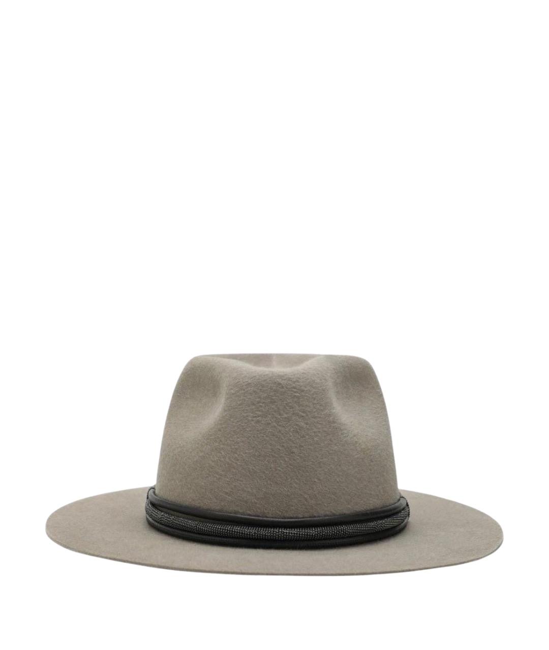 BRUNELLO CUCINELLI Бежевая шляпа, фото 1