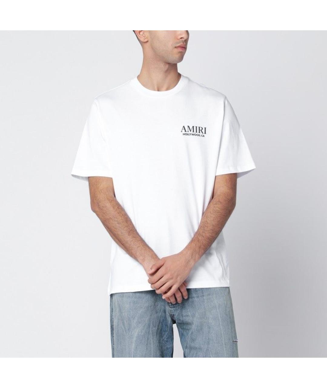 AMIRI Белая хлопковая футболка, фото 2