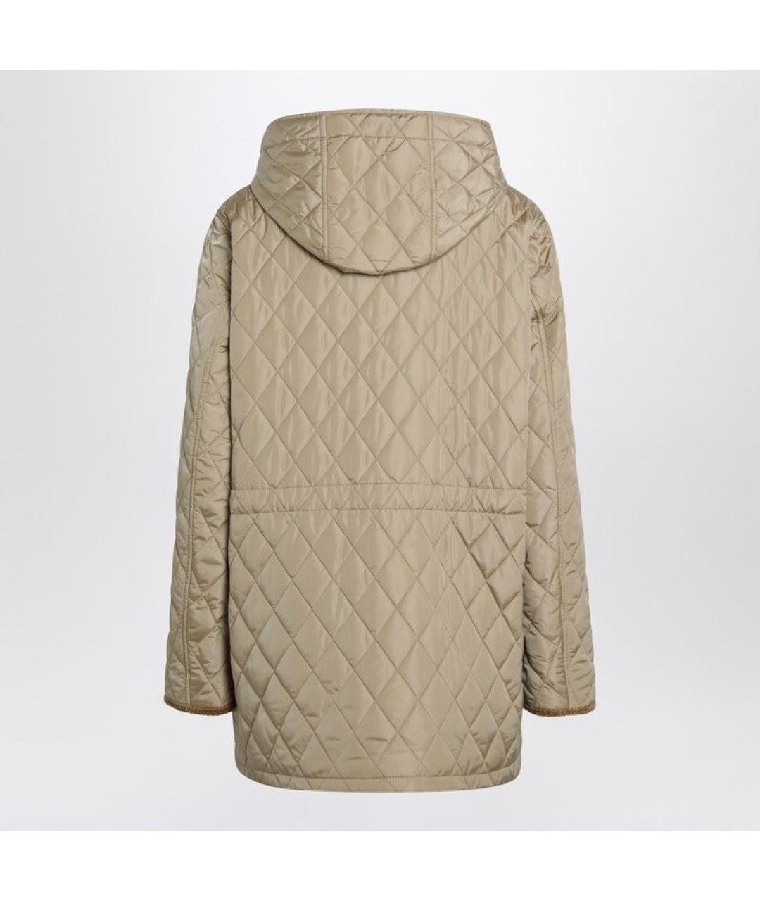 BURBERRY Бежевое полиамидовое пальто, фото 2