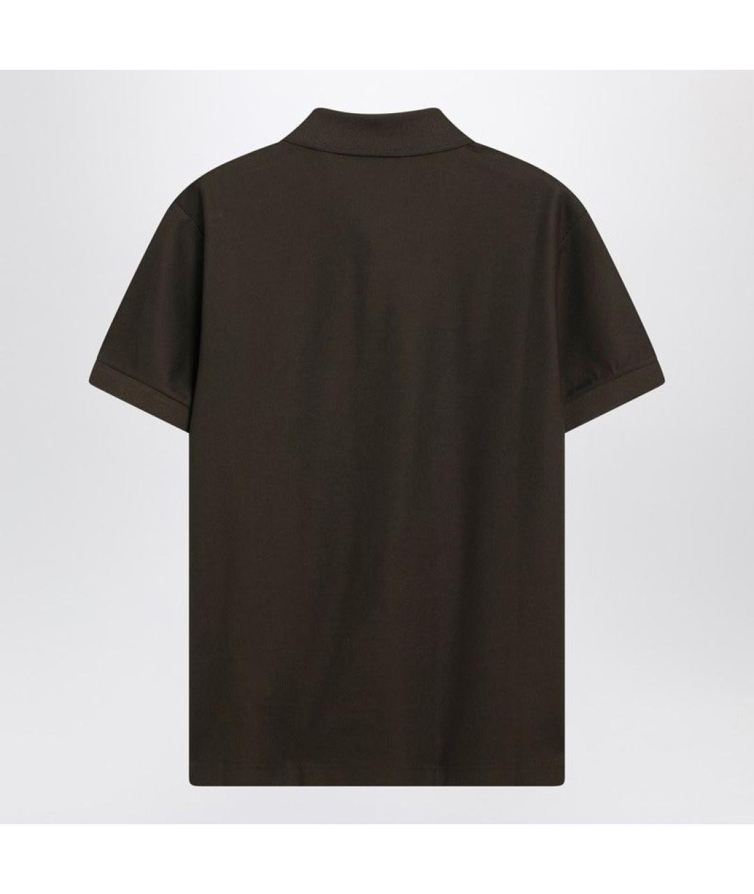 BURBERRY Зеленые хлопковое поло с коротким рукавом, фото 2